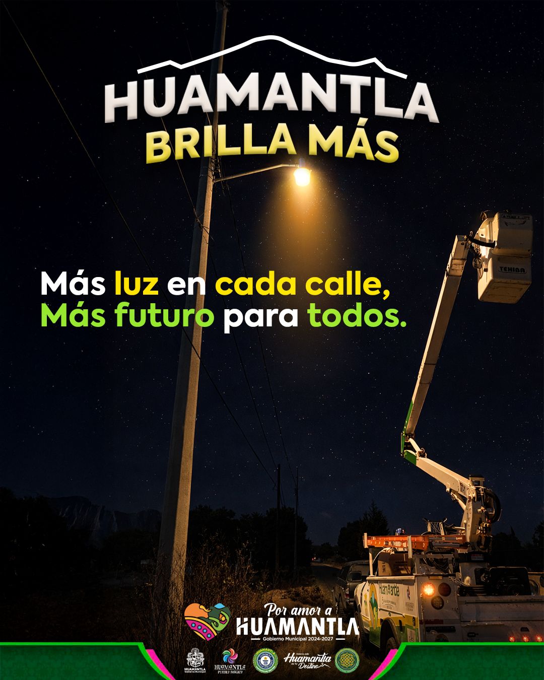 'Huamantla Brilla Más' da resultados: fortalecen atención a luminarias con participación ciudadana